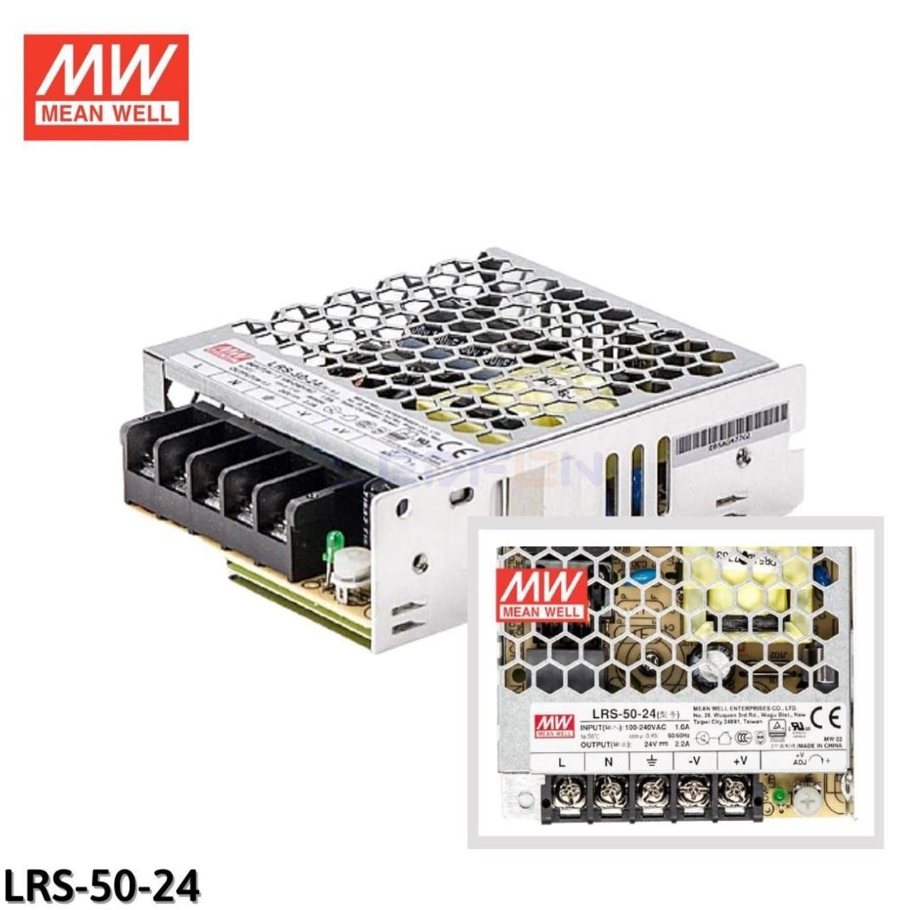 Mean Well 24V 2.2Amper 50W Adaptör LRS-50-24
