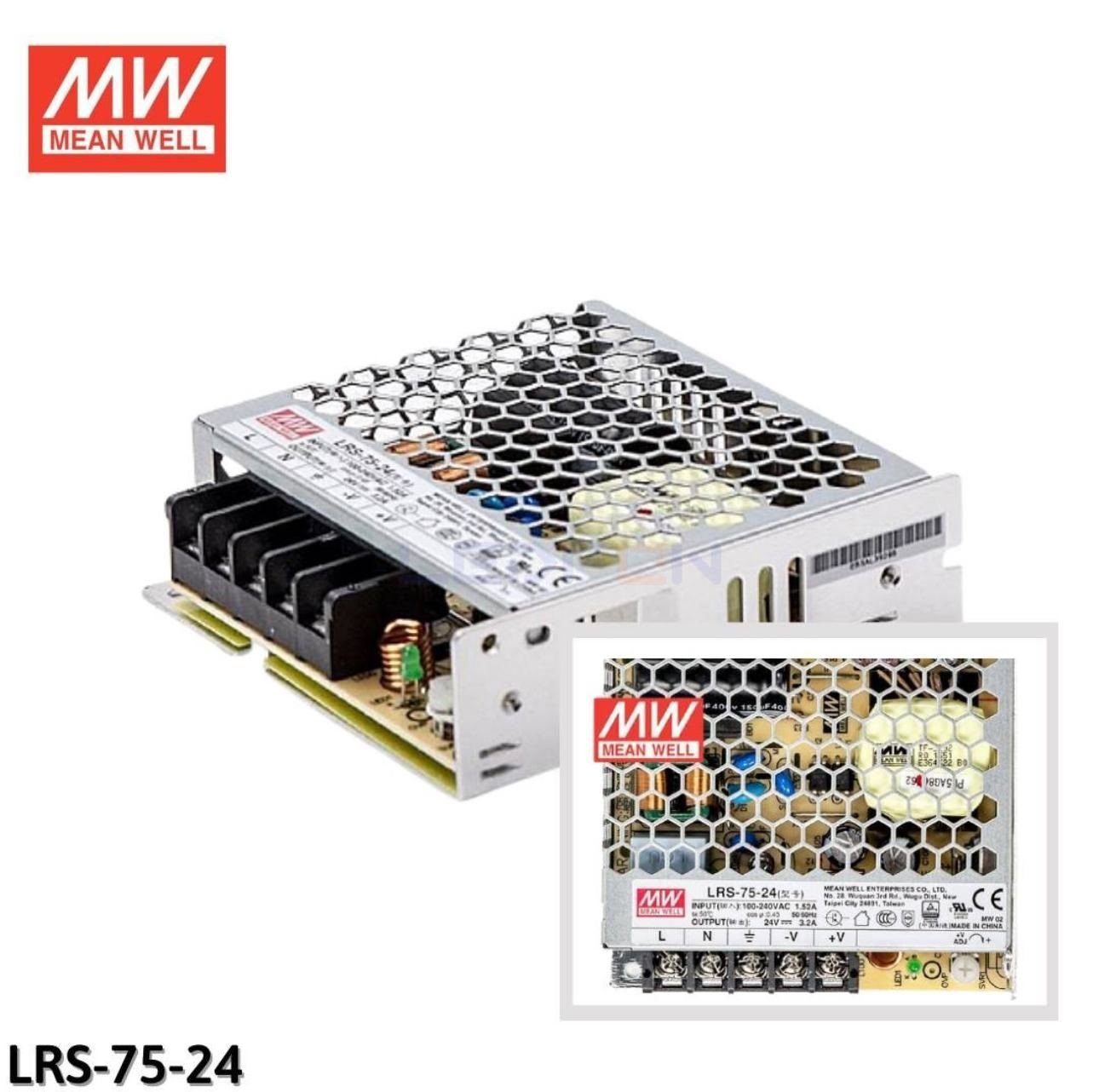 Mean Well 24V 3.2 Amper 75W Adaptör LRS-75-24