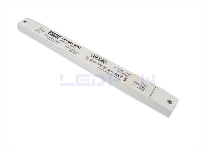 Jinbo 24V 4.16A 100W IP67 Dış Mekan Slim Plastik Adaptör