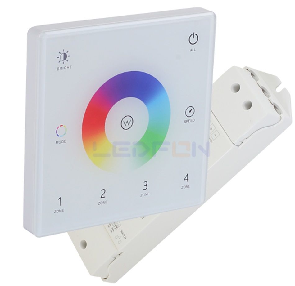 Duvar Tipi Dokunmatik RGB RGBW Kontrol Ünitesi Beyaz
