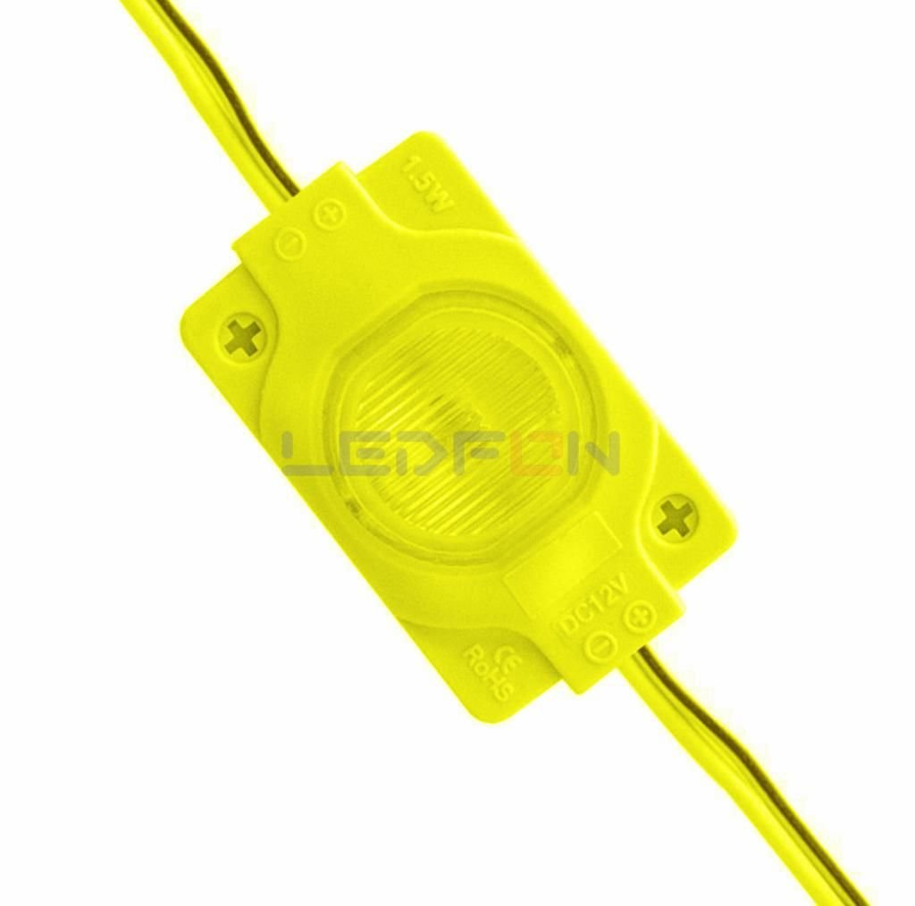 12V Power 1.5W Tekli Sarı Modül Led