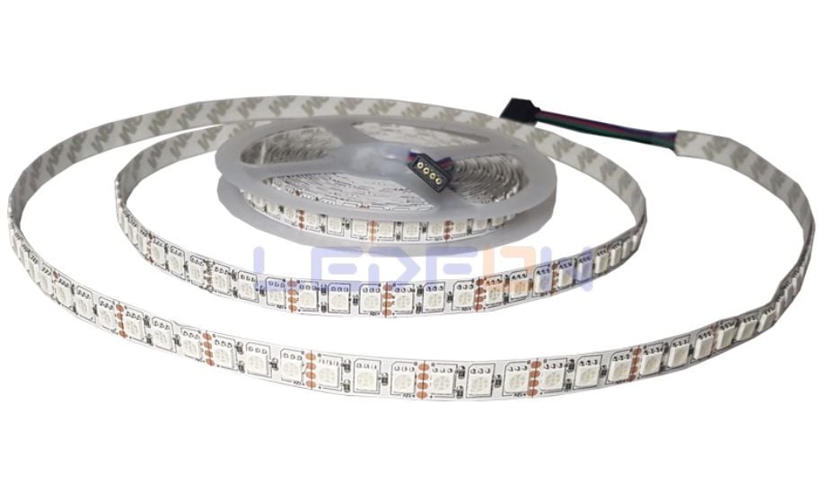 12V 3 Çip 120Led Silikonsuz RGB Şerit Led