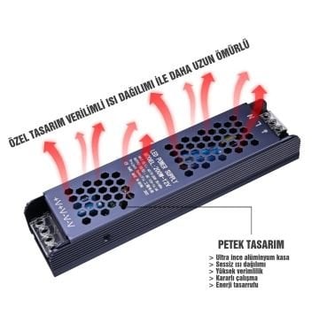 24V 15A 360W Slim Kasa Adaptör