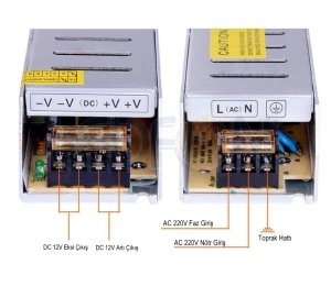 12V 16.5 Amper 200W Slim Kasa Adaptör