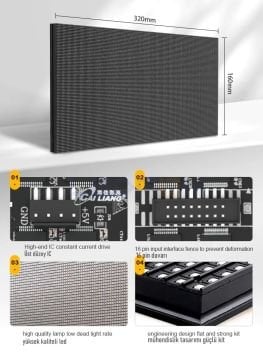 P3 RGB Led Panel Dış Mekan 16x32cm