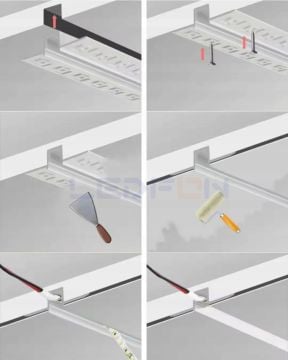 20mm Trimless Sıva Altı Esnek Alüminyum Led Profil