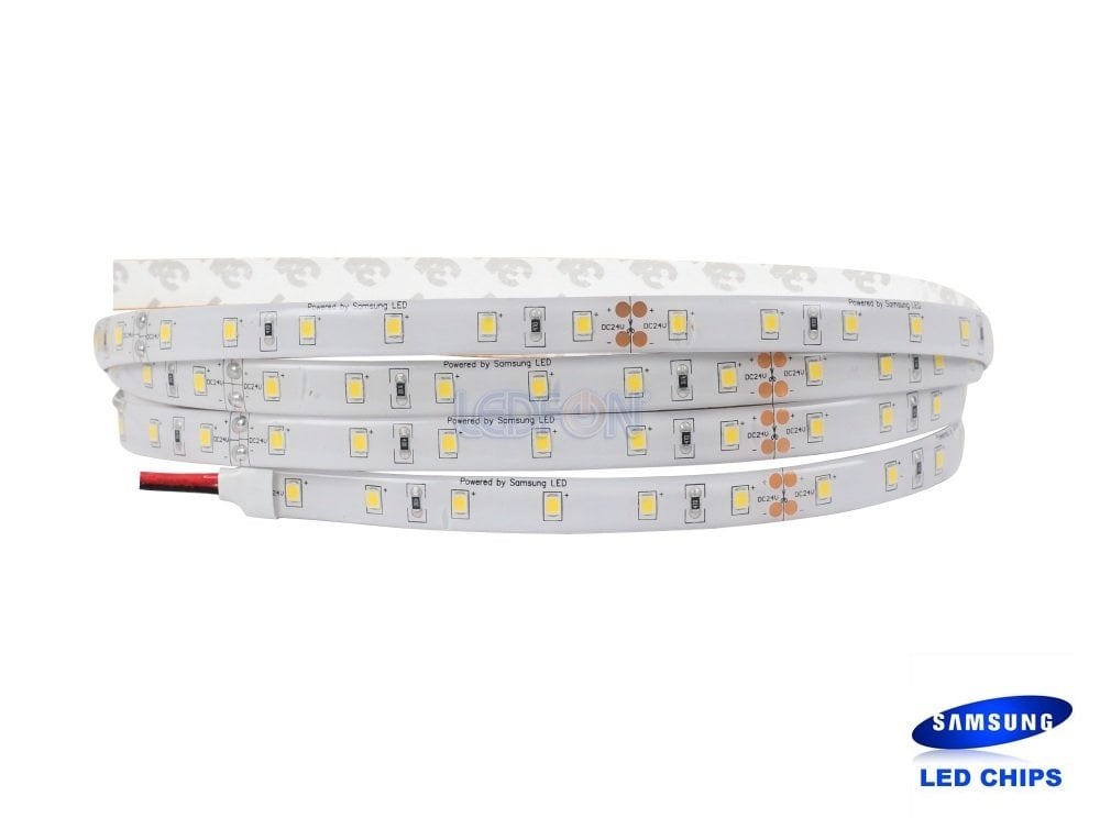 24V 14.4W Samsung 60 Led IP62 Silikonlu 3000K Günışığı Şerit Led