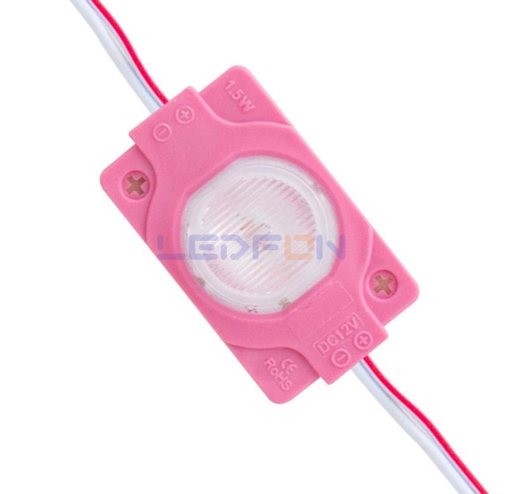 12V Power 1.5W Tekli Pembe Modül Led