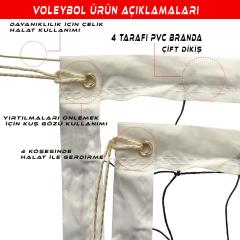 AVF129 Okul Tipi Prof Voleybol Filesi & Voleybol Ağı & Voleybol Filesi Ağı 3mm 10X10