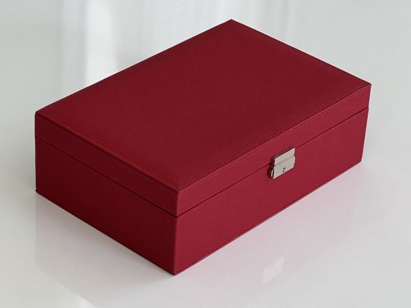 Bordo Luxury El Sanatı V.I.P Mücevharat Takı Kutusu 20x30cm İsminize Özel