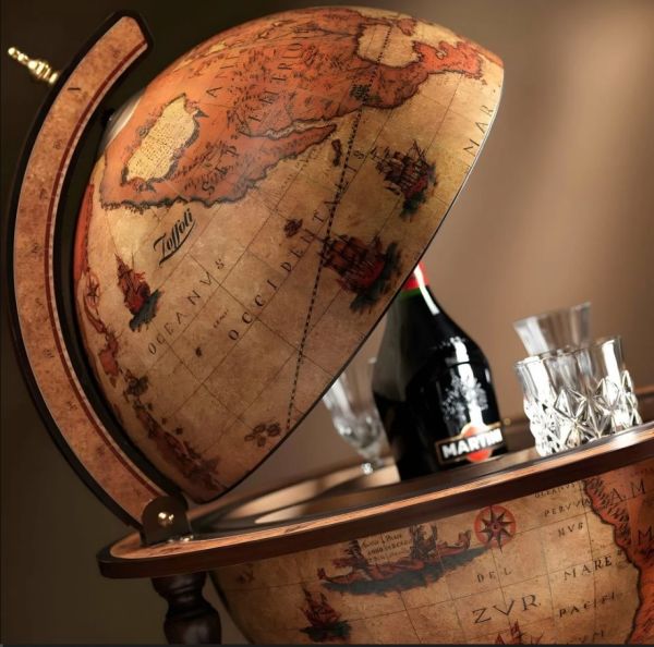18.Yüzyıl Haritalı Antik Dünya ''Bar'' Avrupa