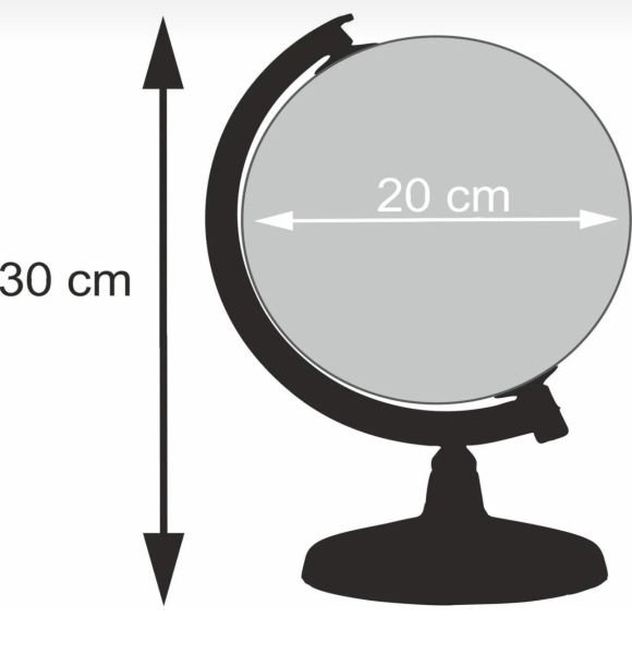 Dünya Küresi Gold Siyah 30cm