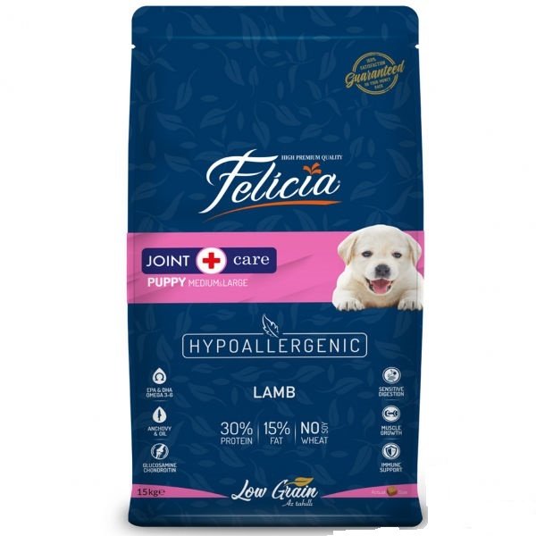 Felicia Hypoallergenic Kuzulu Büyük Irk Yavru Köpek Maması 15 Kg