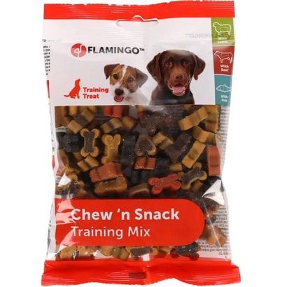 Flamingo Chew'n Snack Kemik Şeklinde Karışık Köpek Ödül Maması 150gr