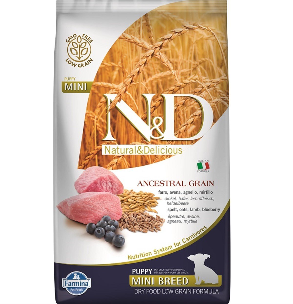 N&D Düşük Tahıllı Kuzulu Küçük Irk Yavru Köpek Maması 2,5 kg