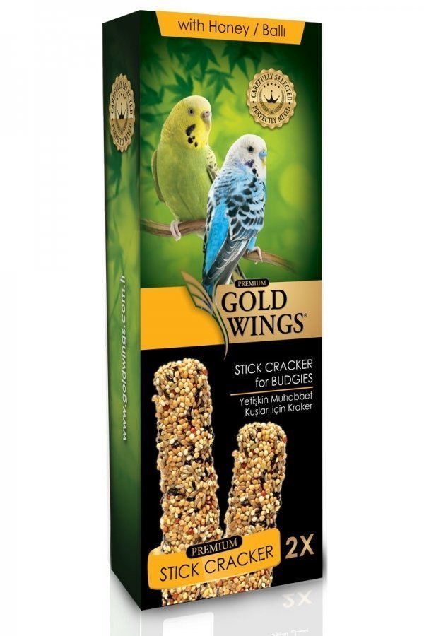 Gold Wings Premium Muhabbet Kuşu Krakeri Ballı 2 li