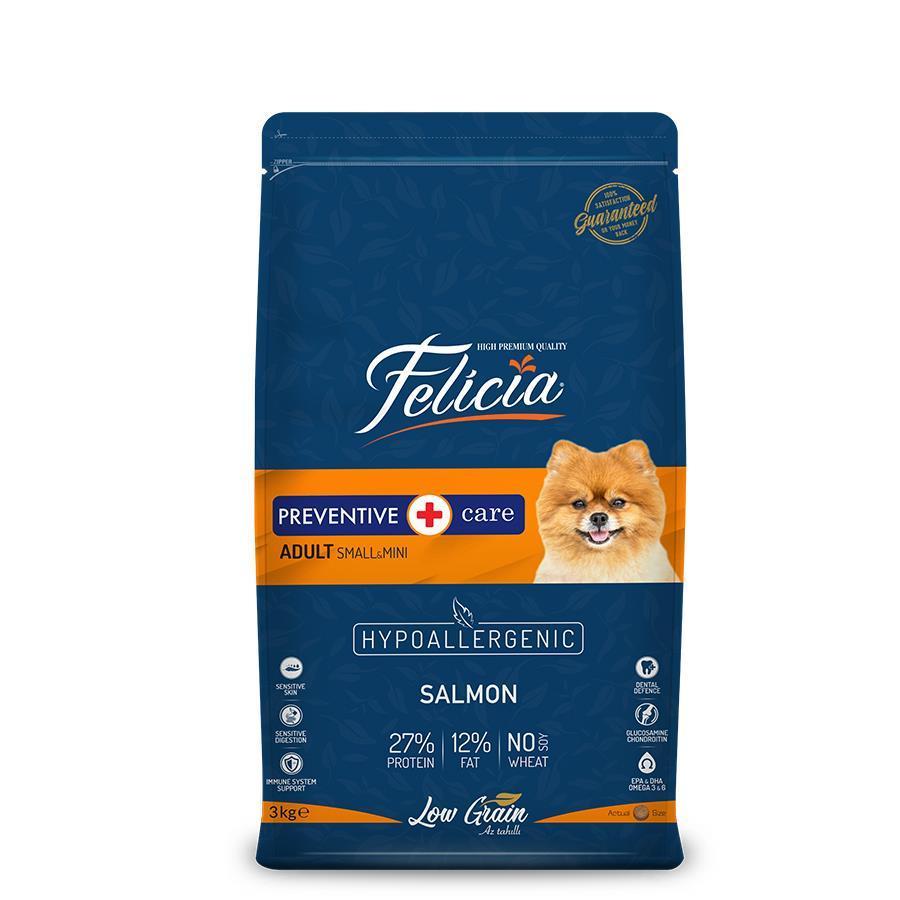 Felicia Hypoallergenic Somonlu Küçük Irk Yetişkin Köpek Maması 3 Kg