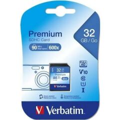 Verbatim 32GB 80MB/S PREMIUM U1 SDHC Hafıza Kartı