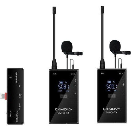 Ckmova UM100 Kit 6 UltraCompact 3.5mm Çıkış 2.4GHz Çift Kanallı Kablosuz Mikrofon