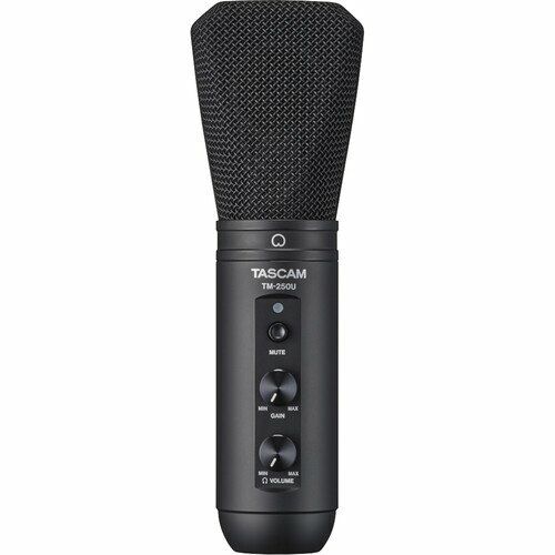 Tascam TM-250U Podcast Canlı Yayınlar ve Kayıt için Kulaklık Çıkışlı USB Mikrofon