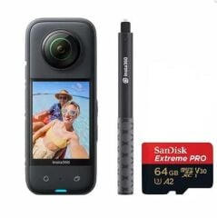 Insta360 X3 360 Derece Kamera + Stick + Hafıza Kartı Kit