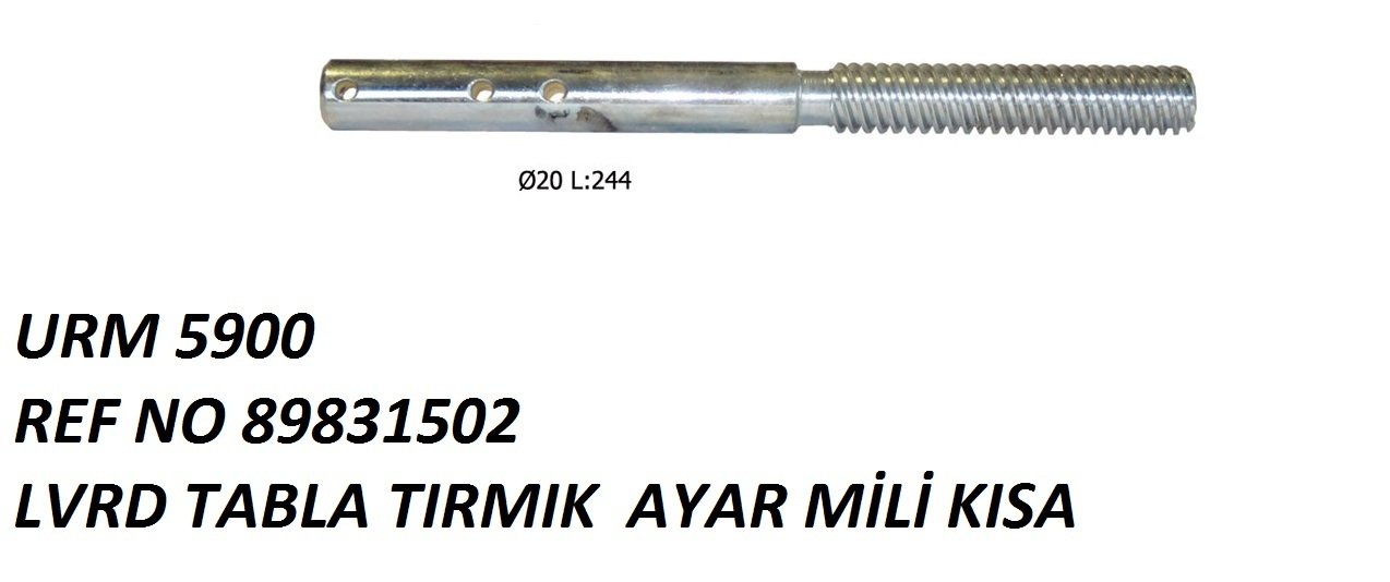 TABLO RÜZGARLIK AYAR MİLİ KISA