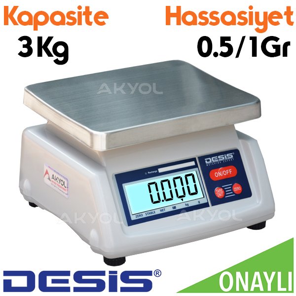 Desis T28 3kg Onaylı Dijital Terazi (3kg / 0.5-1 gr)