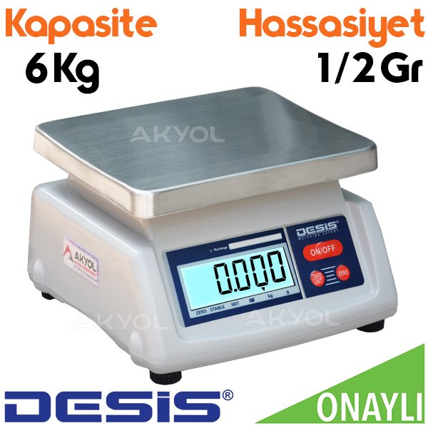 Desis T28 6kg Onaylı Dijital Terazi (6kg / 1-2 gr)