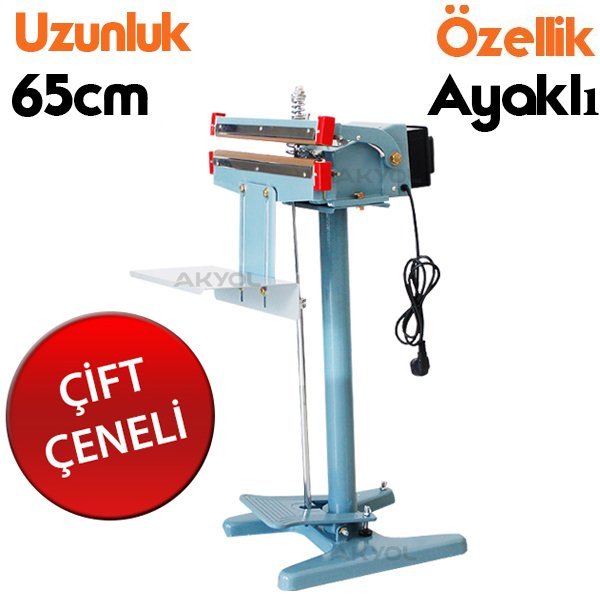 PFS 650x2 Ayaklı Çift Çeneli Poşet Ağzı Kapatma Makinası