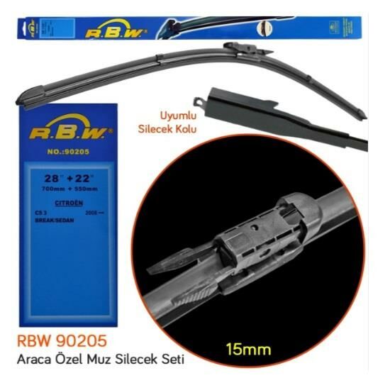 SAG-SOL SİLECEK SÜPÜRGE TAKIM 700-550 MUZ TİP CITROEN C5 X7 2008-