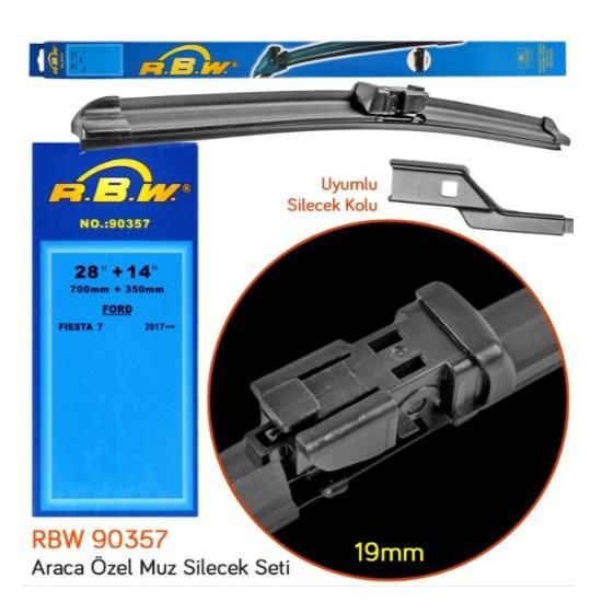 SAG-SOL SİLECEK SÜPÜRGE TAKIM 700MM-350MM FIESTA VII 2017-