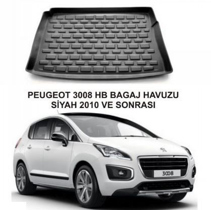 BAGAJ HAVUZU 3D PEUGEOT 3008 HB SİYAH 2010-2016