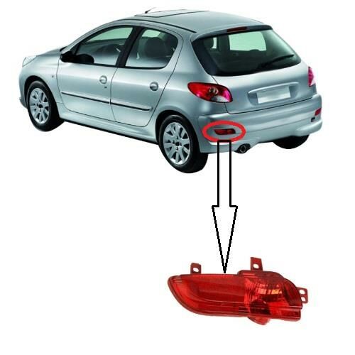 ARKA TAMPON KEDİ GÖZÜ SOL PEUGEOT 206 PLUS 2009- 6350HA