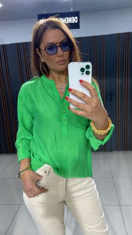 Pierra Kadın Yeşil Gömlek