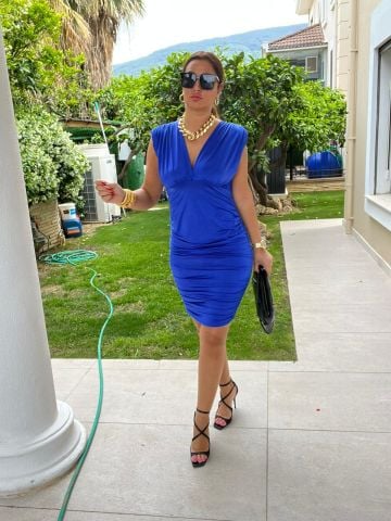 Tolls Kadın Mavi Elbise