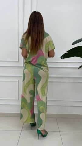 Julde Batik Desen Yeşil Takım