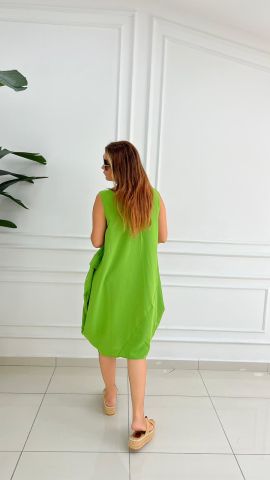 Jagu Kadın Yağ Yeşil Elbise