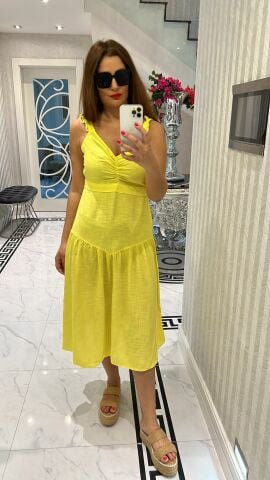 Randy Kadın Sarı Elbise