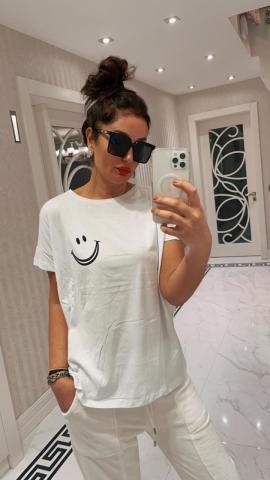 Smile Beyaz T-shirt