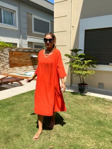 Robie Kadın Nar Rengi Midi Elbise
