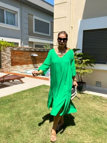 Robie Kadın Yeşil Midi Elbise