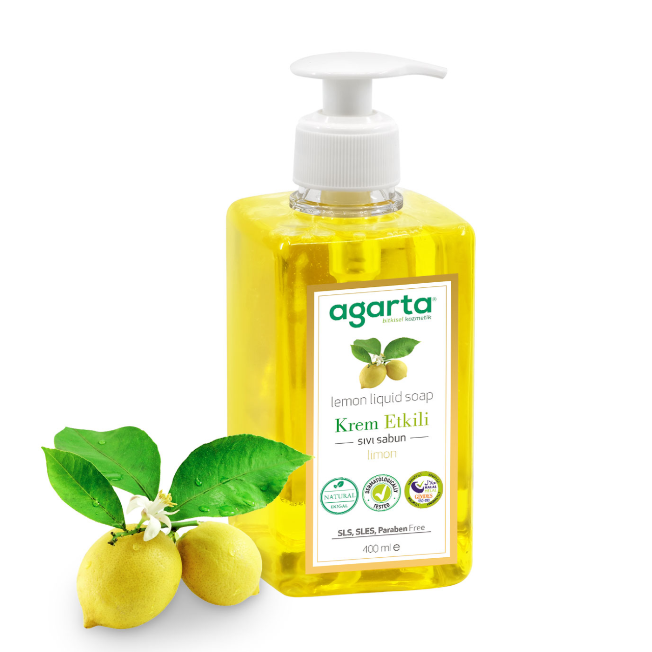 Agarta Krem Etkili Limonlu Sıvı Sabun Limon 400ml
