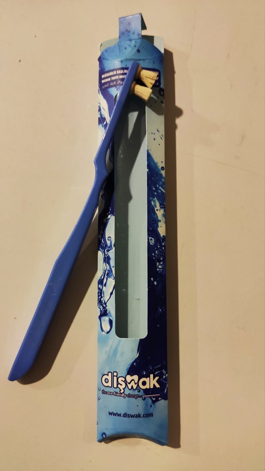 Dişwak Eko-Plastik Saplı Misvak Diş Fırça Mavi