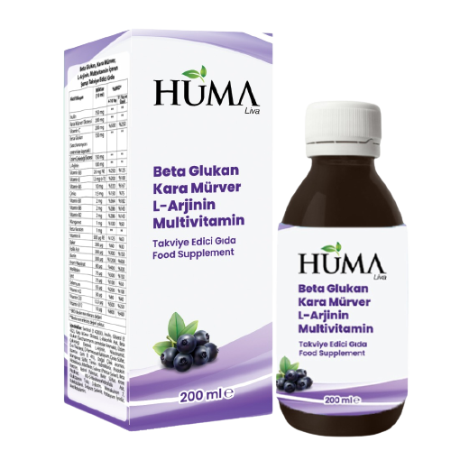 Huma Liva Beta Glukan Kara Mürver L-Arjinin Multivitamin 200 ml