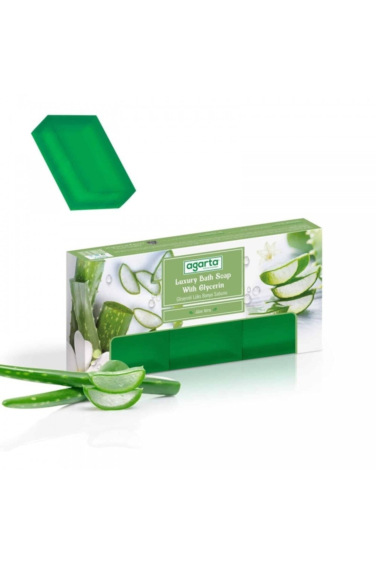 Agarta El Yapımı Doğal Banyo Sabunu Aloe Vera 3*150 gr