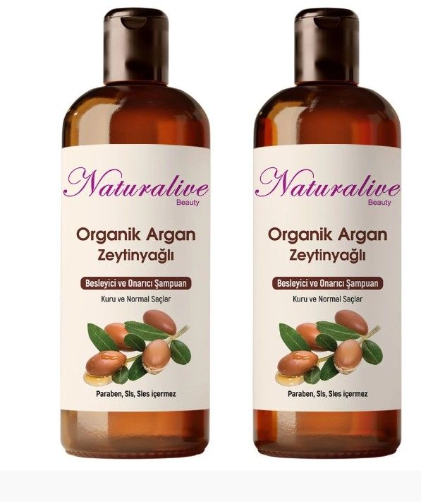 Naturalive Kuru ve Normal Saçlar için Şampuan 500ml*(2 Adet)