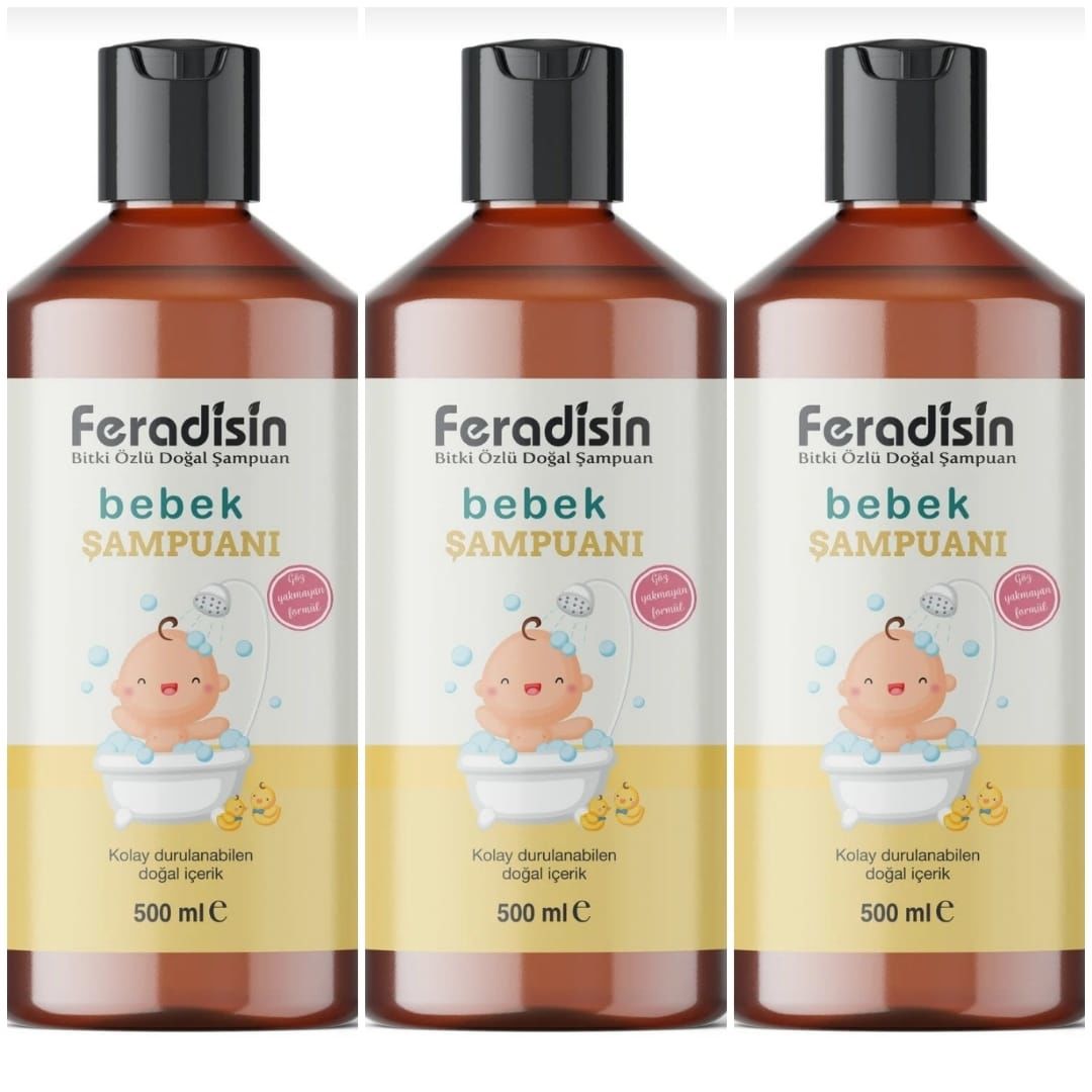 Feradisin Bitki Özlü Bebek Şampuan 500ml * 3Lü Set