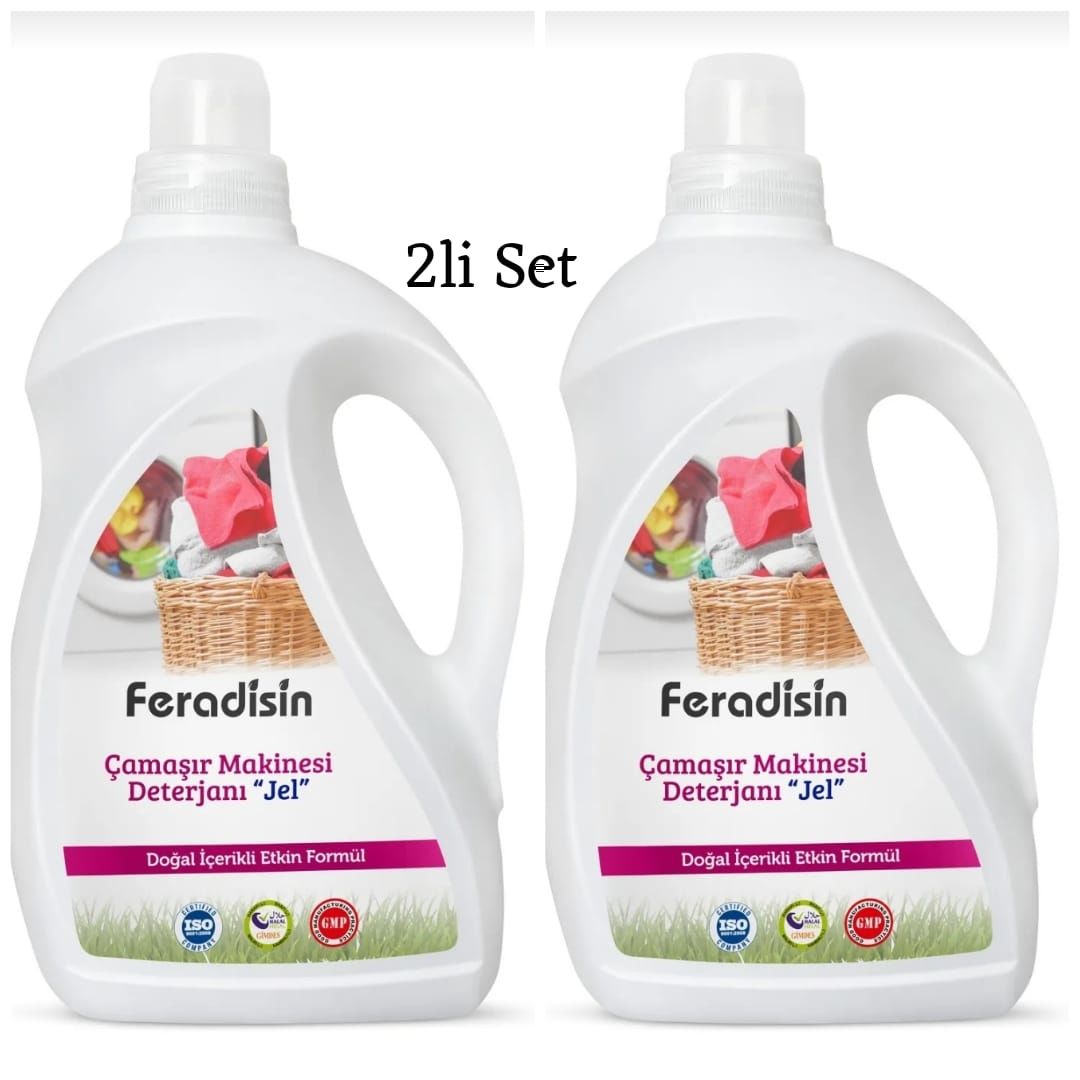 Feradisin Bitkisel Jel Çamaşır Makinesi Deterjanı 2lt * 2li Set