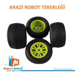 ARAZİ ROBOT TEKERLEĞİ 140x68 mm Yeşil (4 Adet)