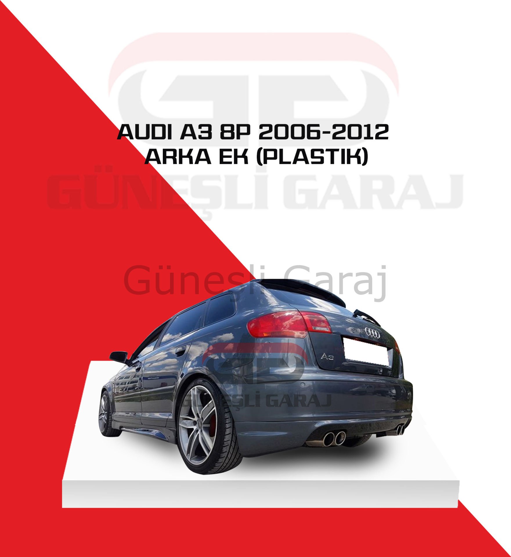 Audi A3 8P 2006-2012 2 Kapı Arka Ek (Plastik)